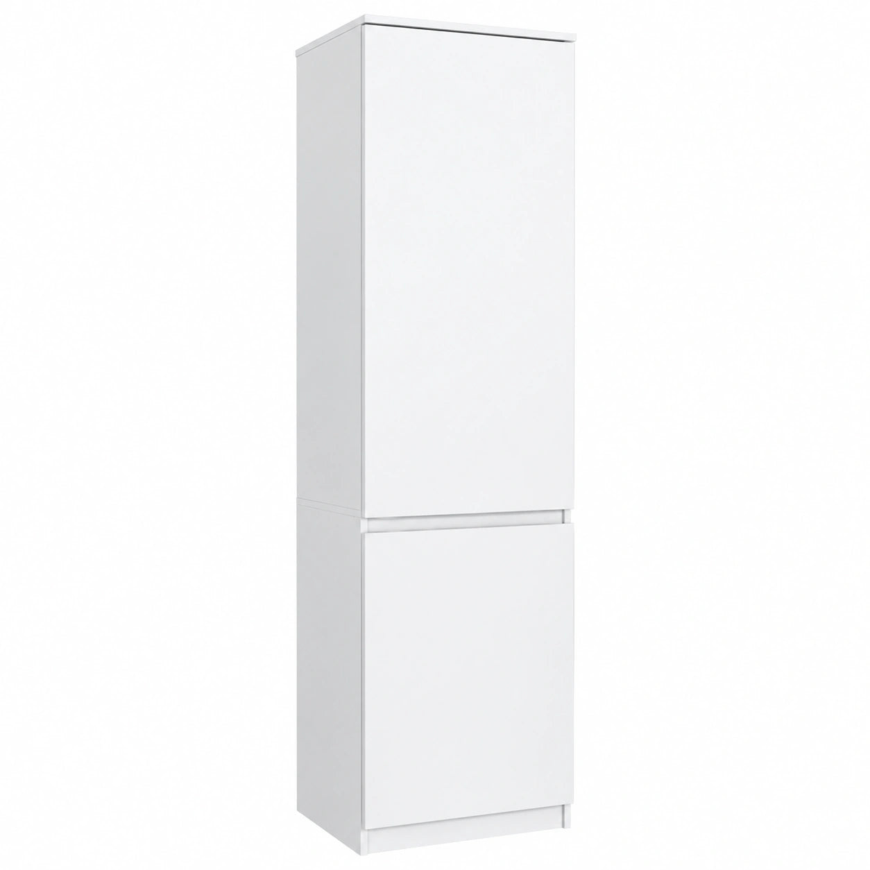 Scarpiera Verticale Salvaspazio con Ante e Ripiani, Bianco 50x39x180 cm