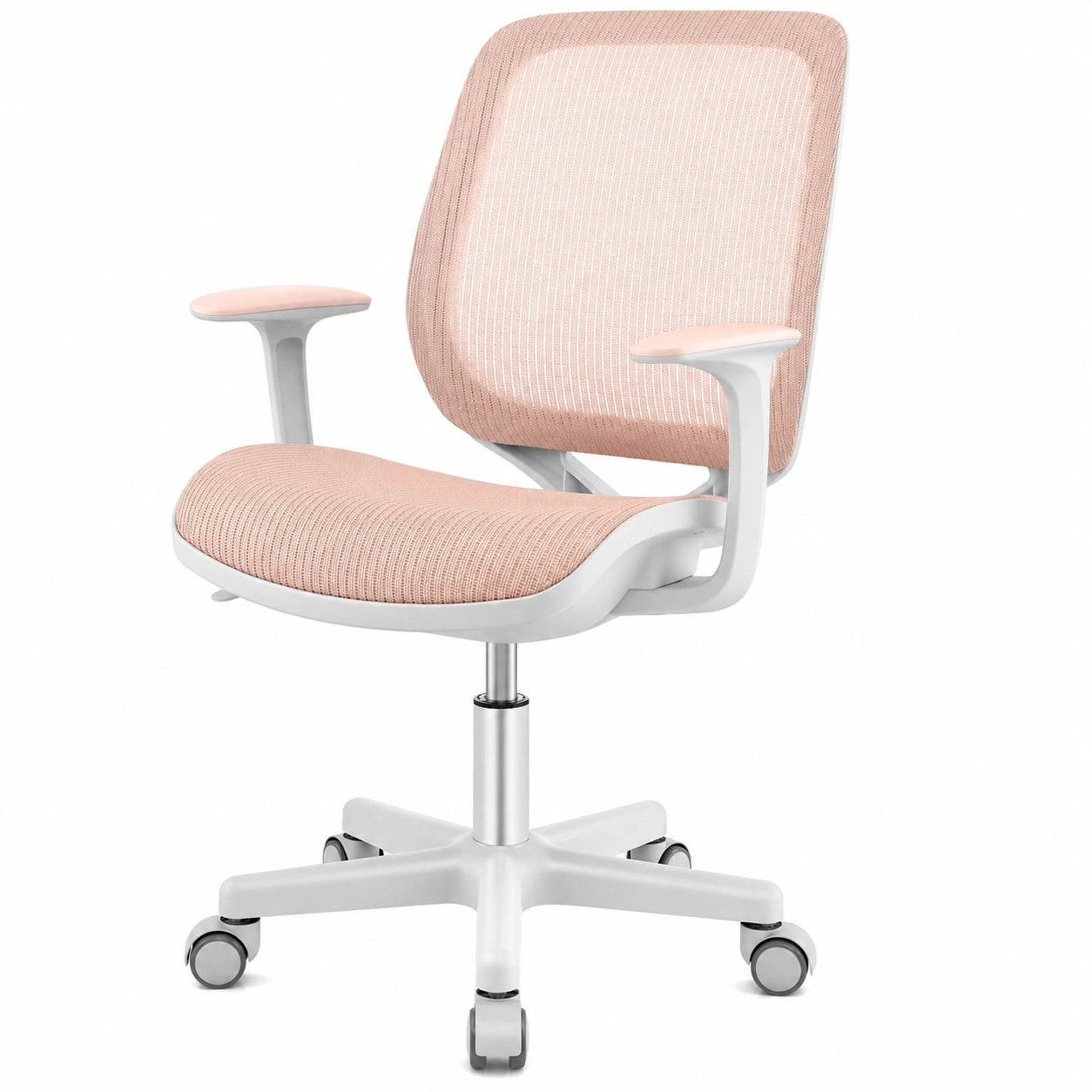 FANTASK Sedia per Bambini Girevole Regolabile in Altezza, Rosa