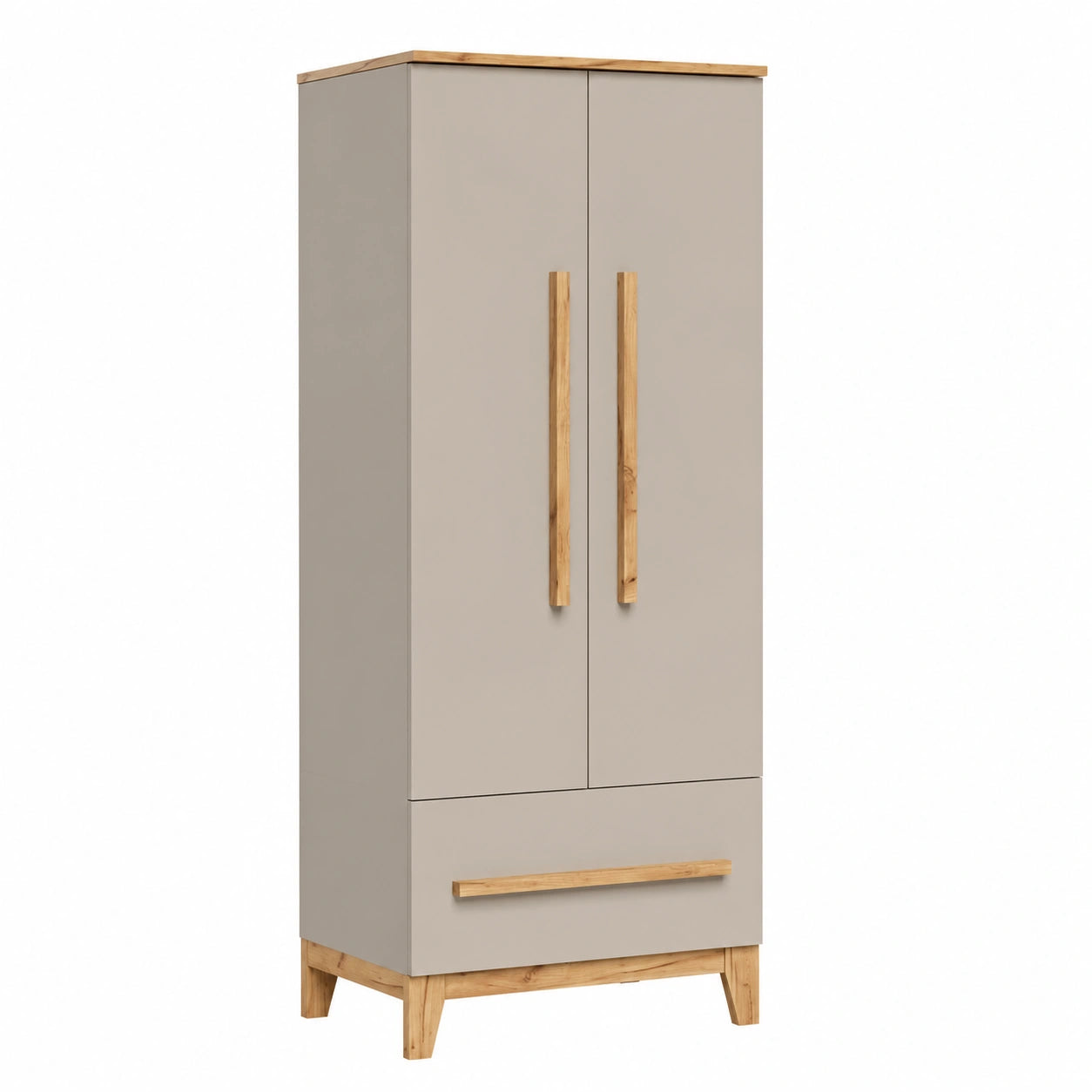 VitaliSpa Armadio per Bambini Malia, Finitura Cashmere, 70x187 cm, Modulabile con Serie Malia