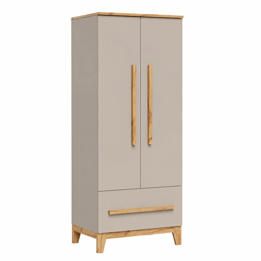 VitaliSpa Armadio per Bambini Malia, Finitura Cashmere, 70x187 cm, Modulabile con Serie Malia