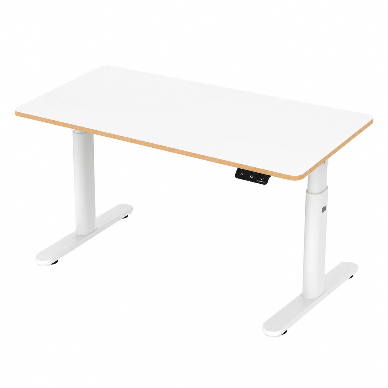 Scrivania Elettrica Regolabile Ultradesk PULSAR per Bambini, 136x60x55-81cm, Adatta per 2 Monitor, con LED, Bianco