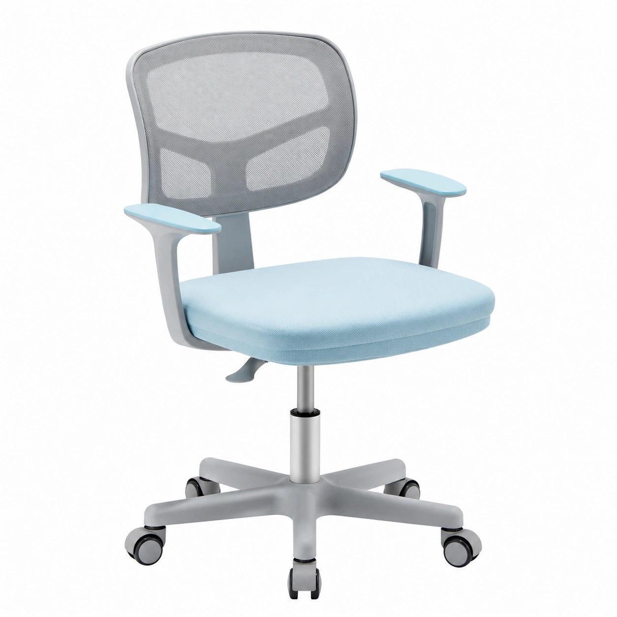 Sedia Ergonomica per Bambini 3-10 Anni, Altezza Regolabile e Sedile Girevole in Rete, Blu