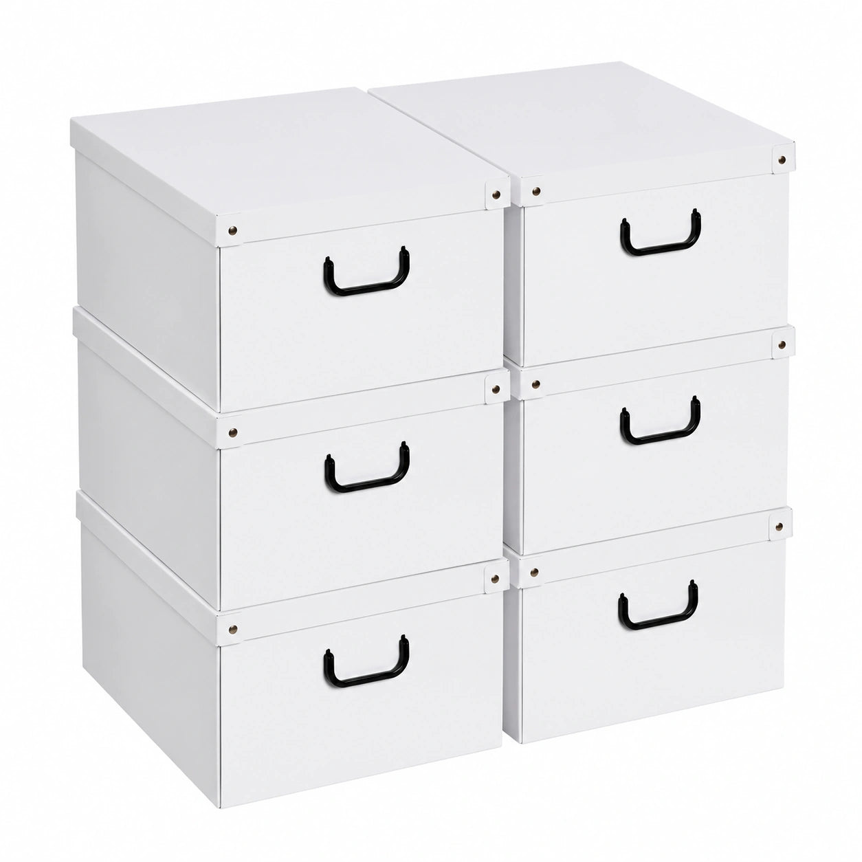 Set Scatole Armadio in Cartone per Vestiti e Biancheria, Organizzatore Grande per Cameretta e Cambio Stagione, Bianco 40x50x25 cm
